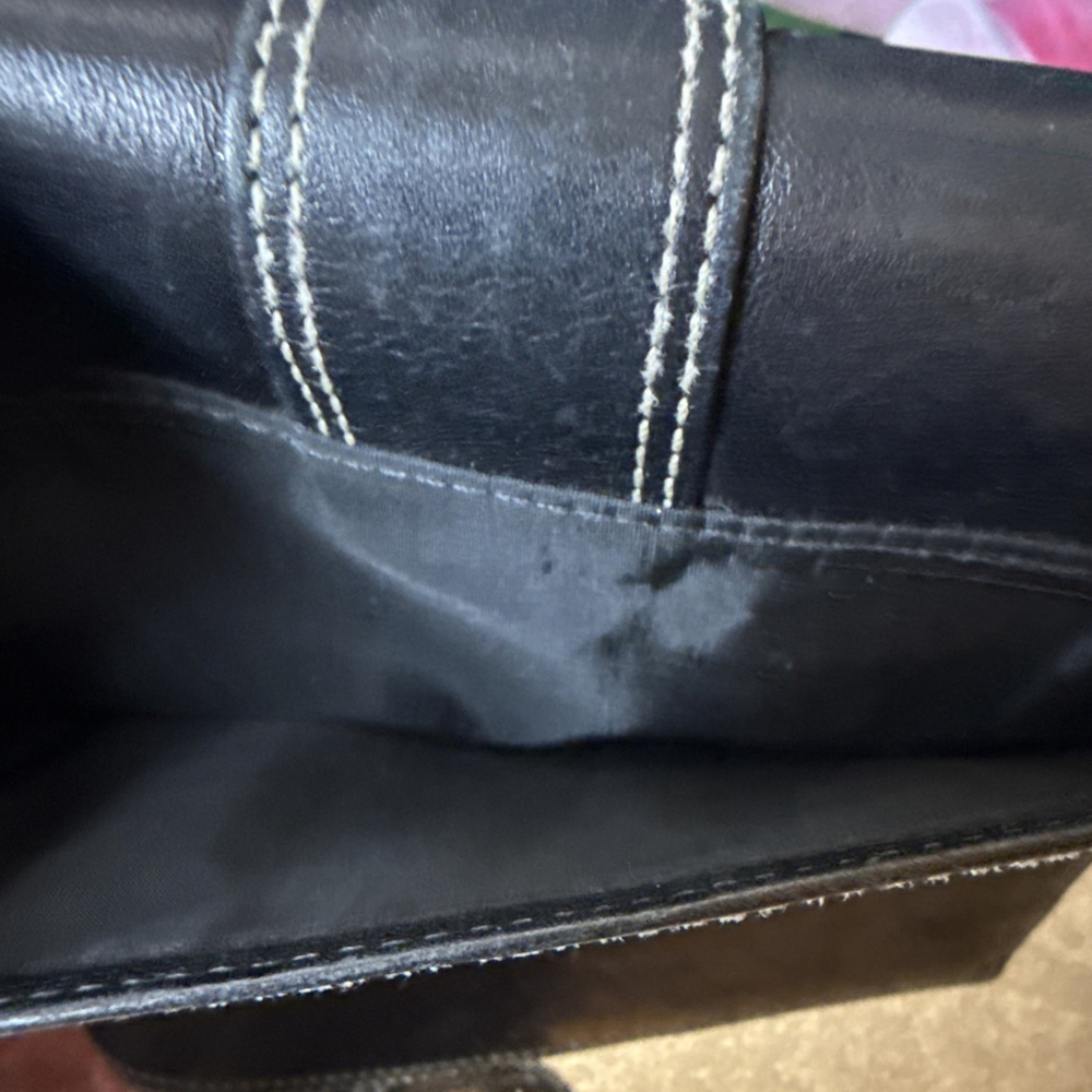 Coach Soho Black Leather Tote Shoulder Bag Wallet Card Holder Set - Picture 9 of 16
